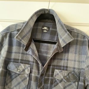 O’Neill Men’s Glacier Plaid Superfleece Flannel Shirt - EUC